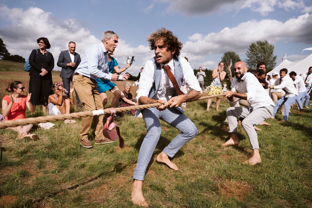 Sophie & Raph's wedding tug of war game