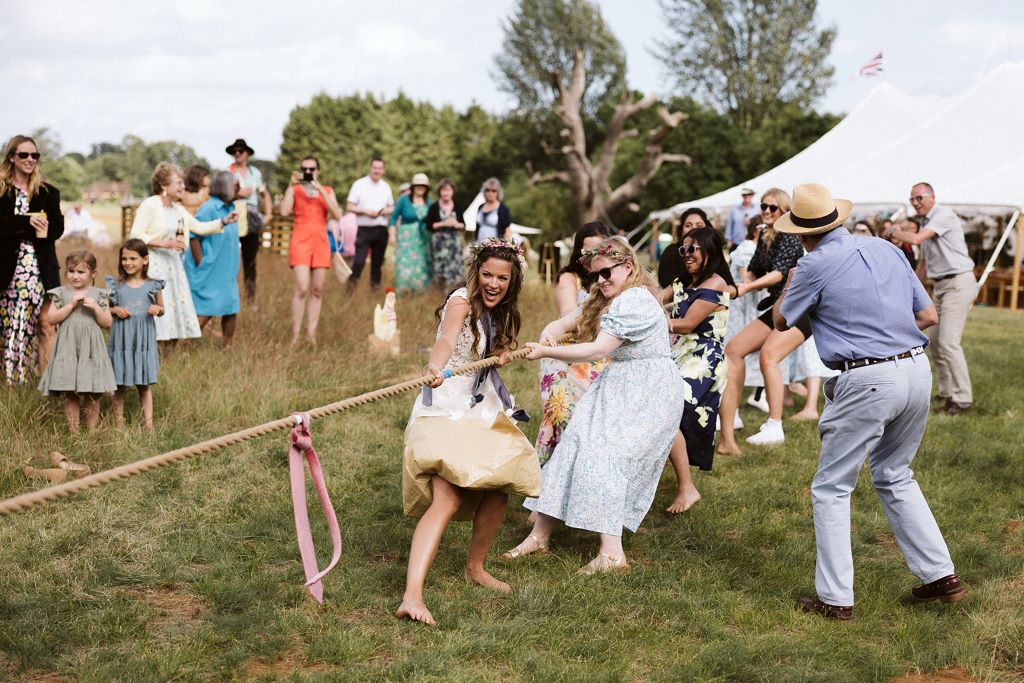 Sophie & Raph's wedding tug of war game