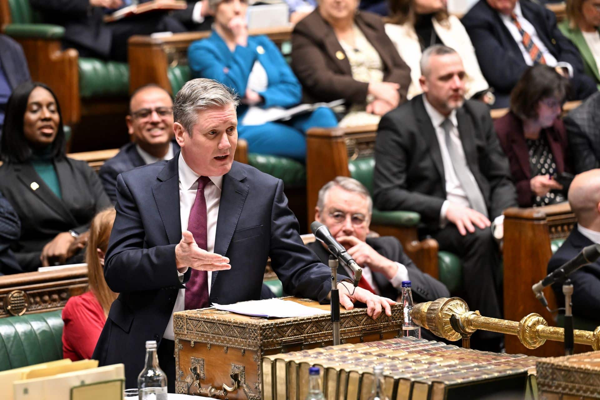 Keir Starmer in House of Commons in election campaign